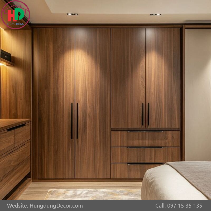 Tủ quần áo gỗ công nghiệp Melamine