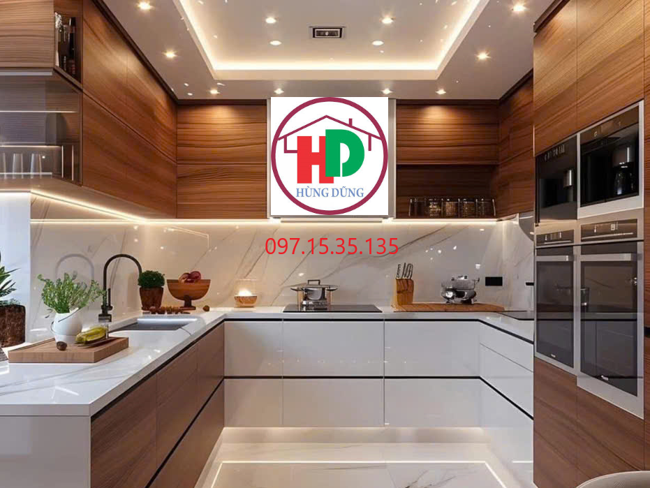 thiết kế tủ bếp hiện đại tại dĩ an