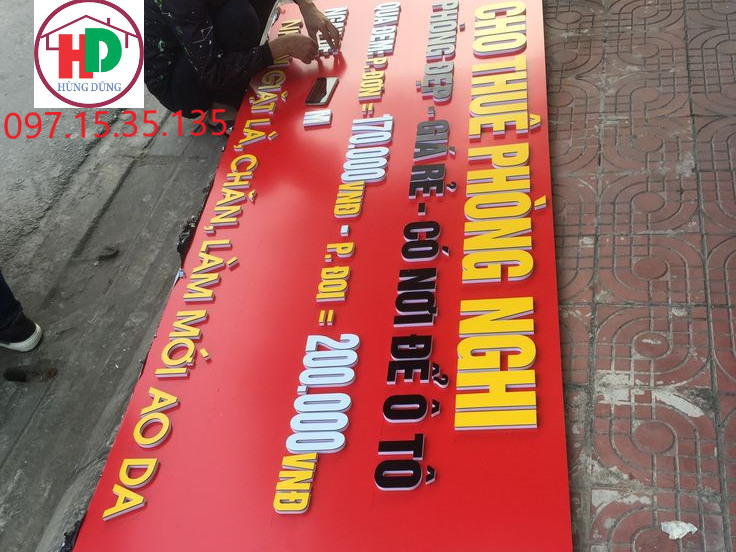 làm bảng hiệu tại dĩ an
