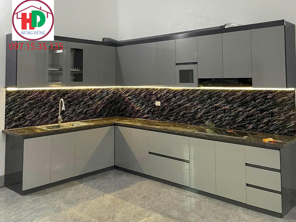 Tủ bếp MDF phủ Melamine tại Dĩ An