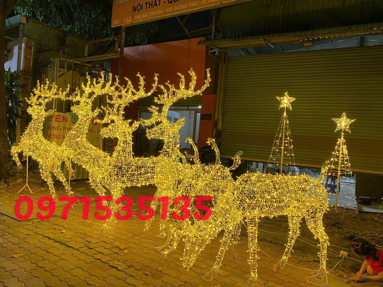mô hình tuần lộc trang trí noel