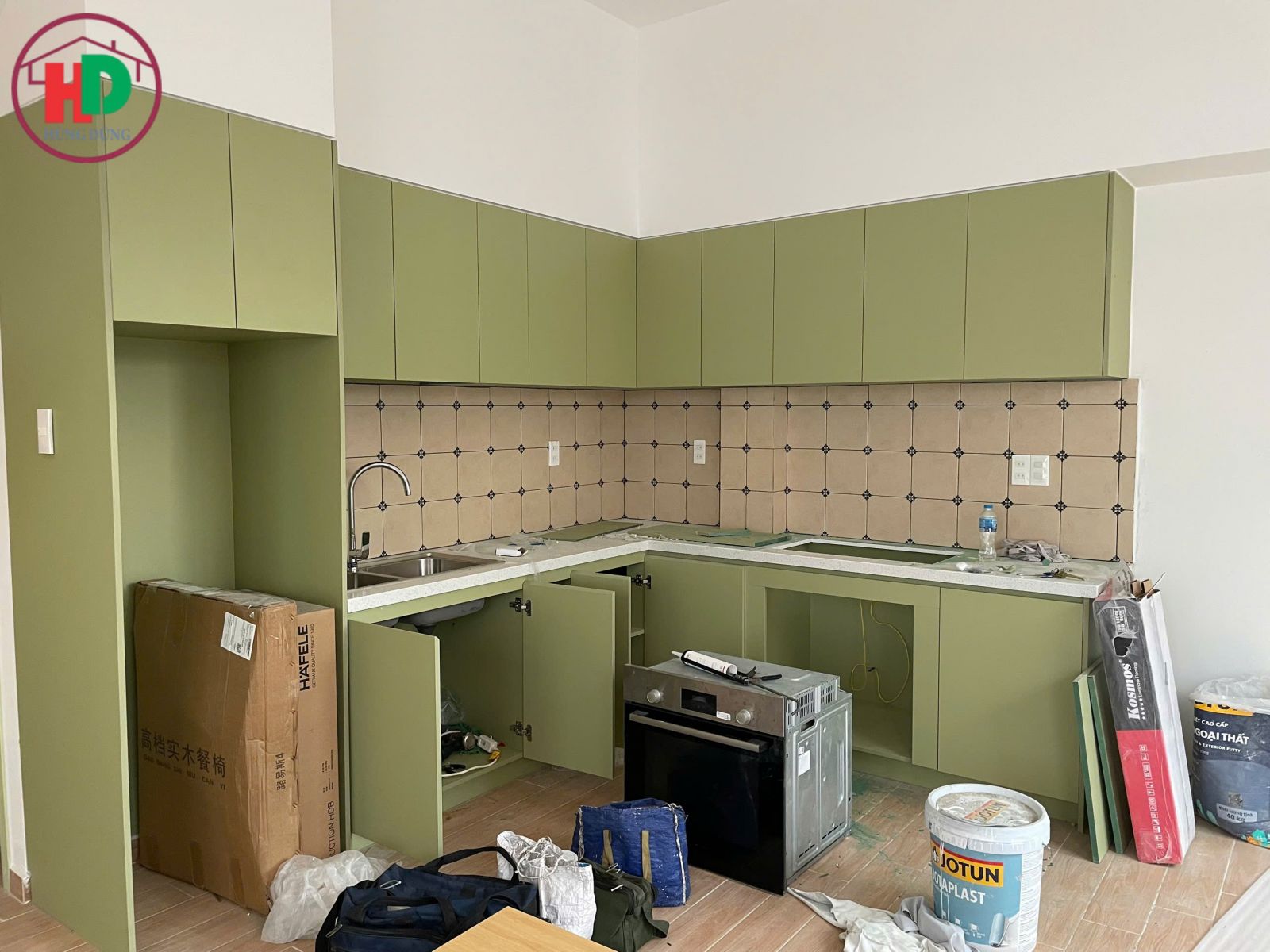đóng tủ bếp an cường tại thủ đức