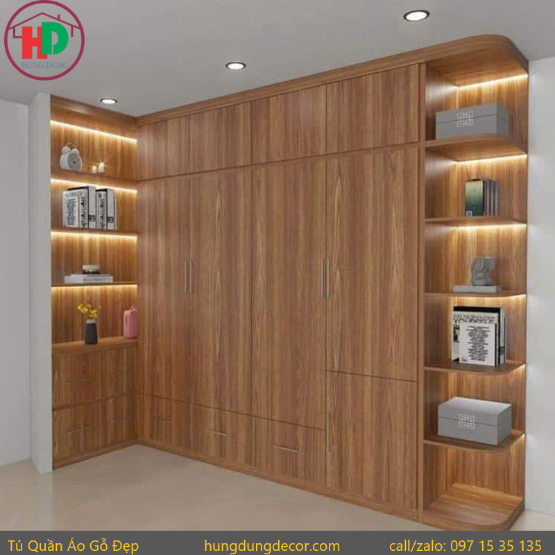 đóng tủ quần áo gỗ hiện đại tại tp hồ chí minh