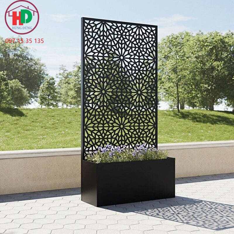 vách ngăn cnc hoa văn bằng sắt