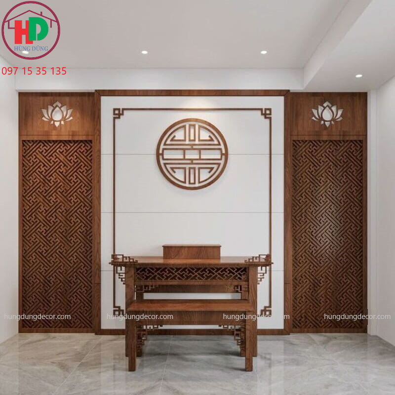 thi công vách ngăn phòng thờ đẹp tại hcm