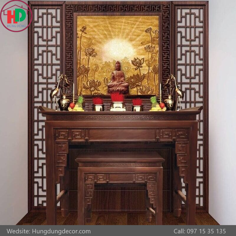 vách ngăn cnc bàn thờ đẹp hcm