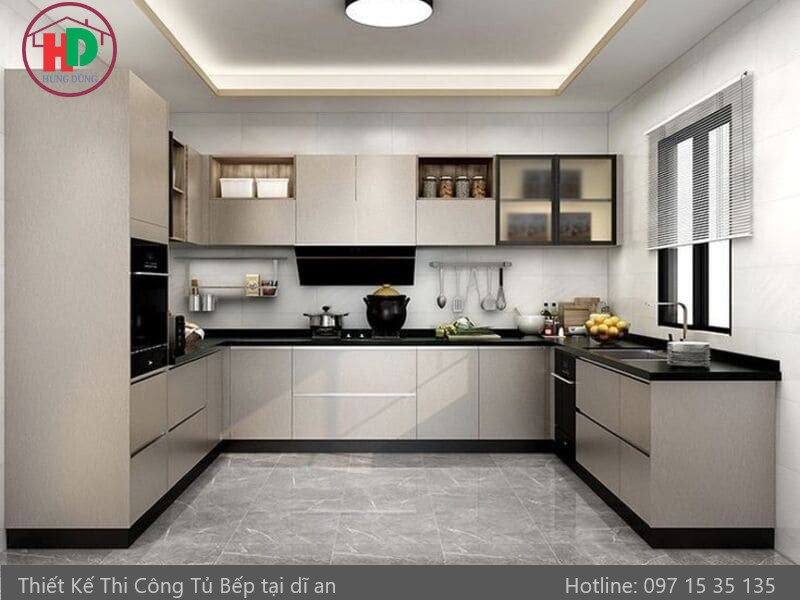 đóng tủ bếp tại dĩ an