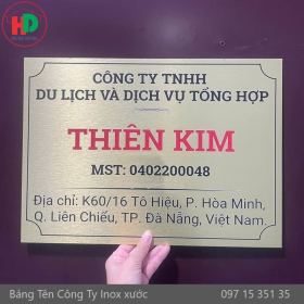 Đặt Làm Biển Số Nhà Mica Inox Tại Dĩ An 