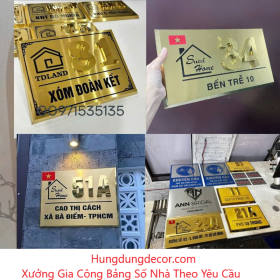 Làm biển số nhà tại Đà Nẵng – Thiết kế theo yêu